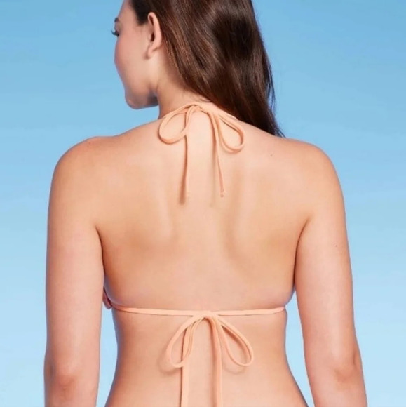 NWT Wild Fable Womens Crochet Triangle Bikini Swim Top S 4-6 - Picture 3 of 5